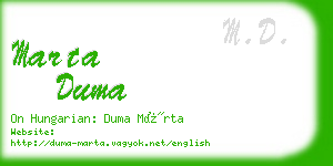 marta duma business card